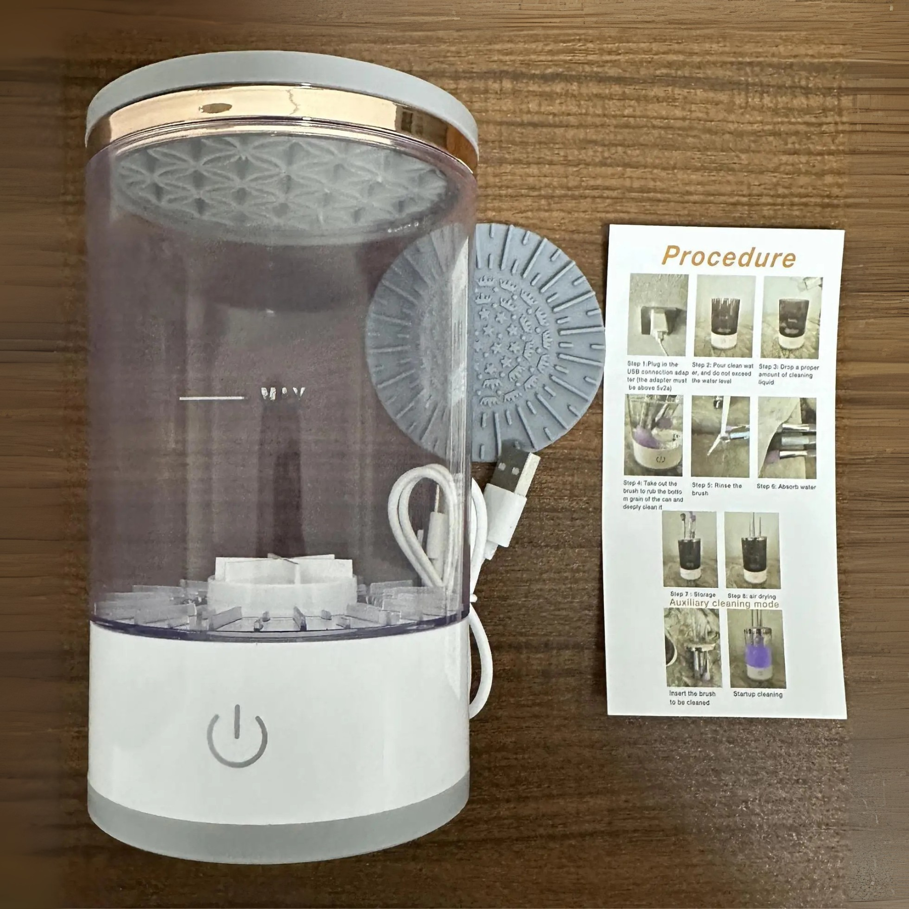 Limpiador Brochas Maquillaje USB